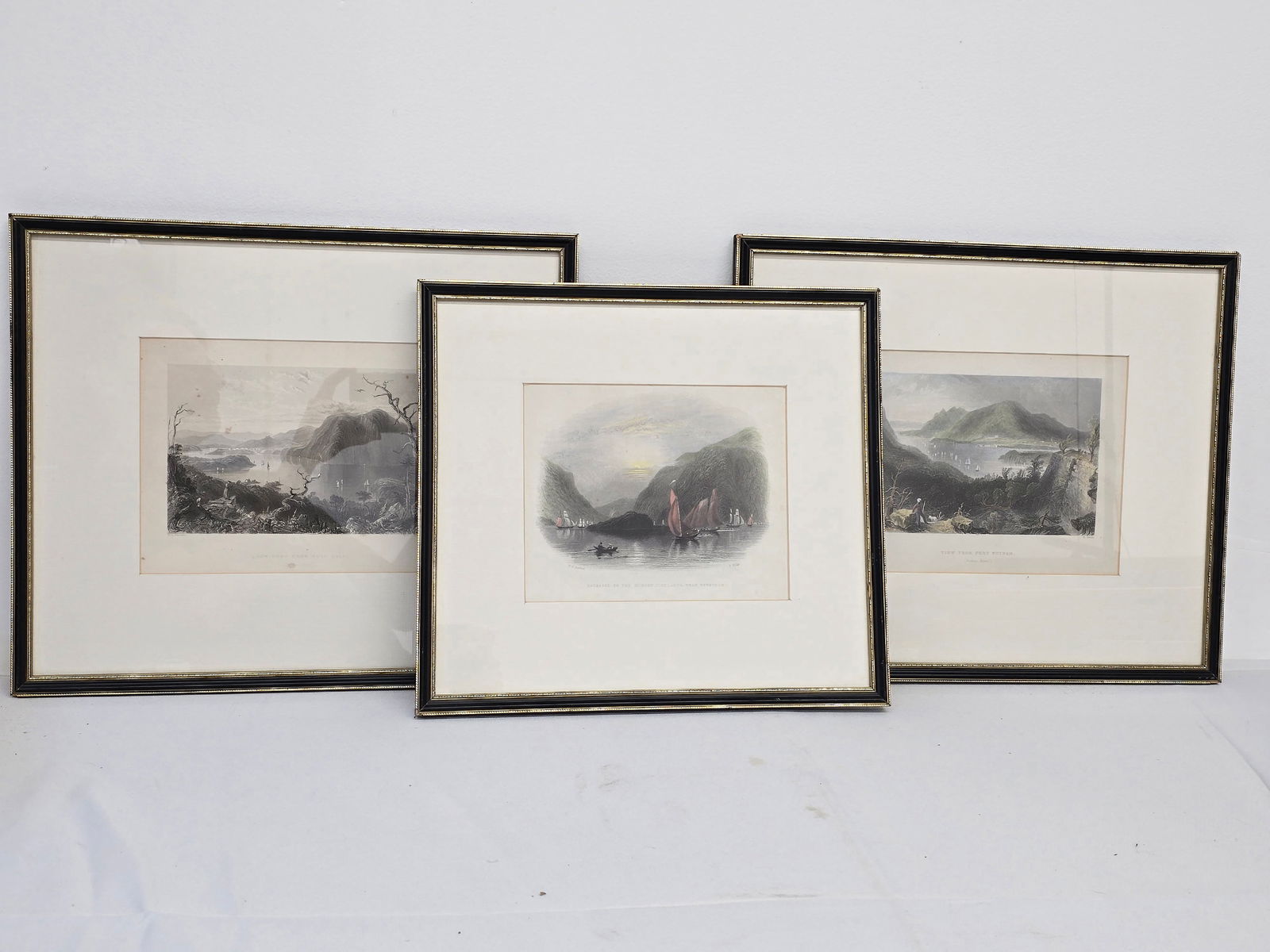 Lot of 3 Antique Framed Hudson River Valley Engravings (1 of 18)