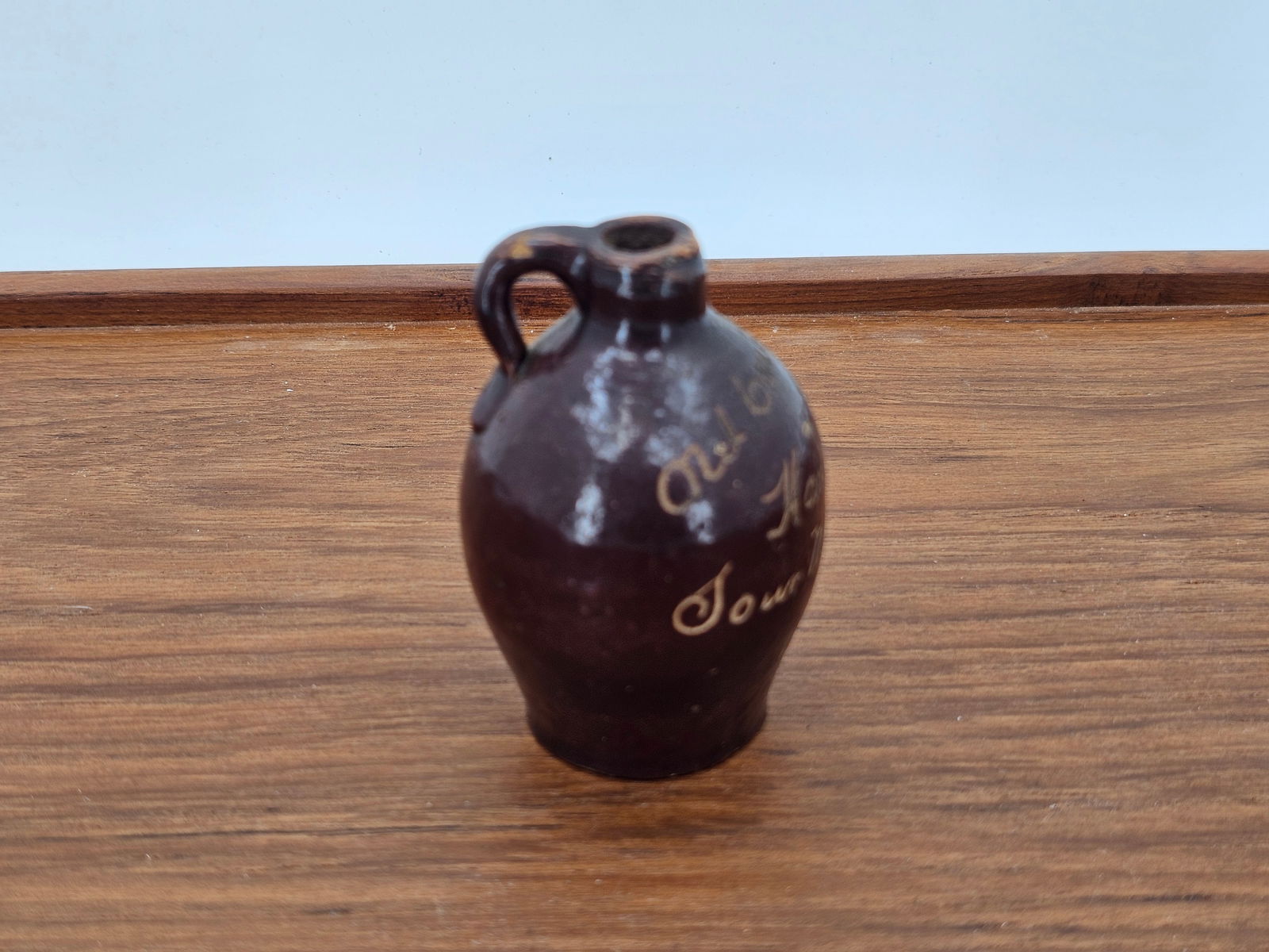 Antique "Old Continental Hand Made Sour Mash Stoneware" Little Brown Jug (1 of 10)