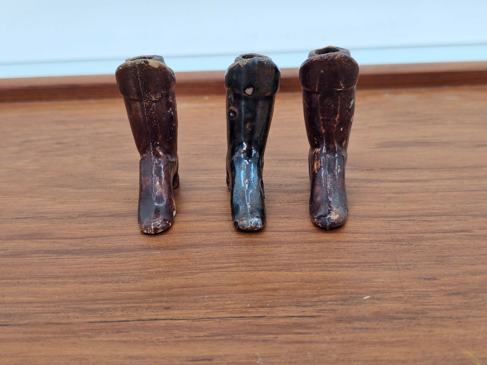 Lot of 19th C. American Clay Terracotta Miniature Jugs - 1.5"T (1 of 6)