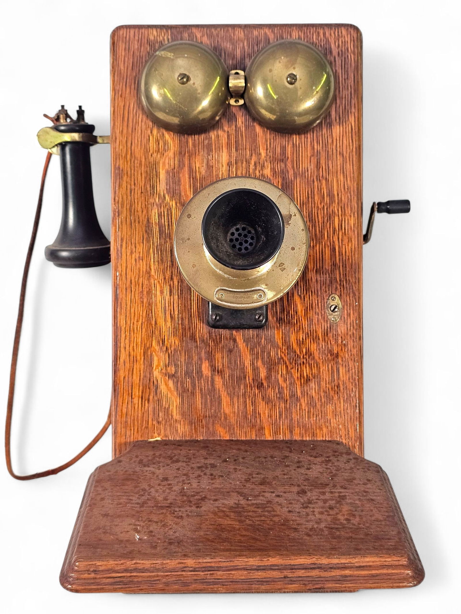 Antique Oak Cased Wall Hanging Telephone (1 of 13)