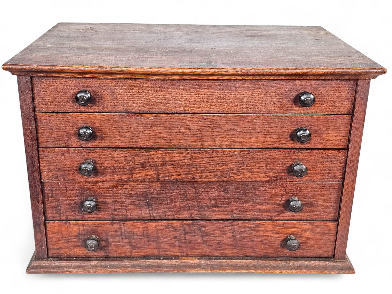 Oak Cased J. H. Rosberg Mfg Co. Multi-Drawer Toolmakers Cabinet (1 of 9)