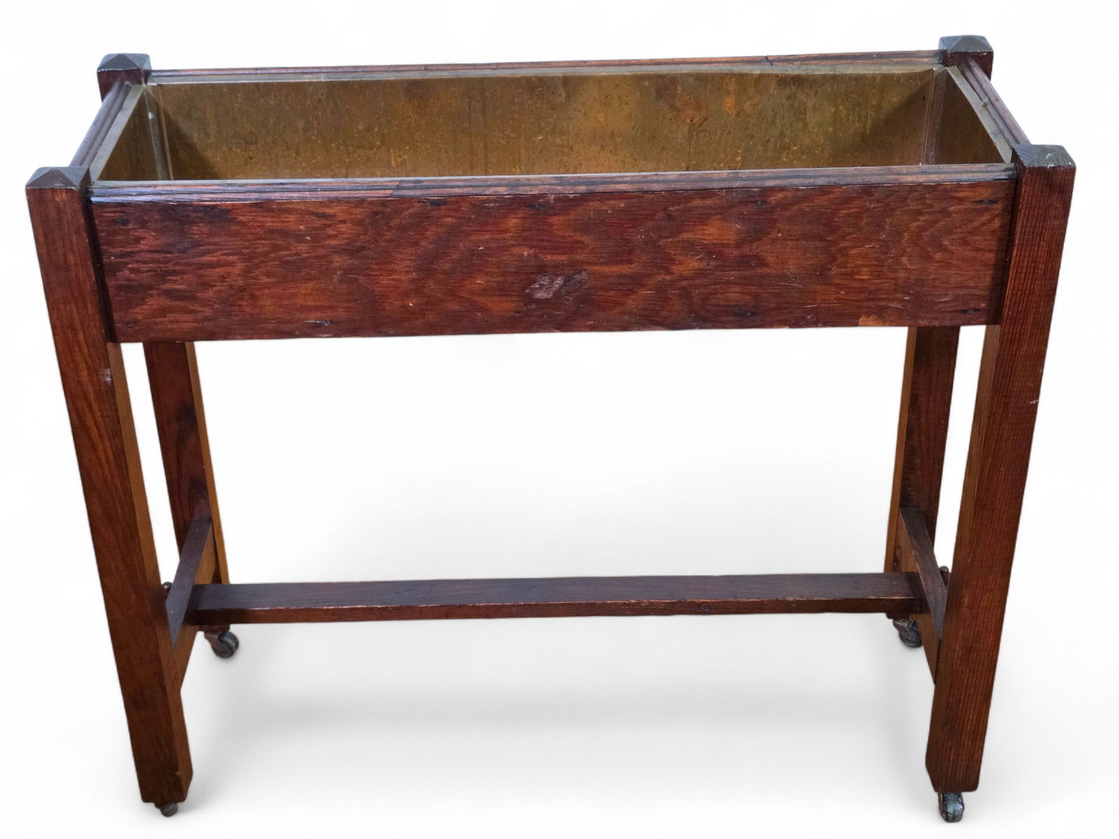 Arts & Crafts Plant Stand W/ Brass Lining (1 of 13)