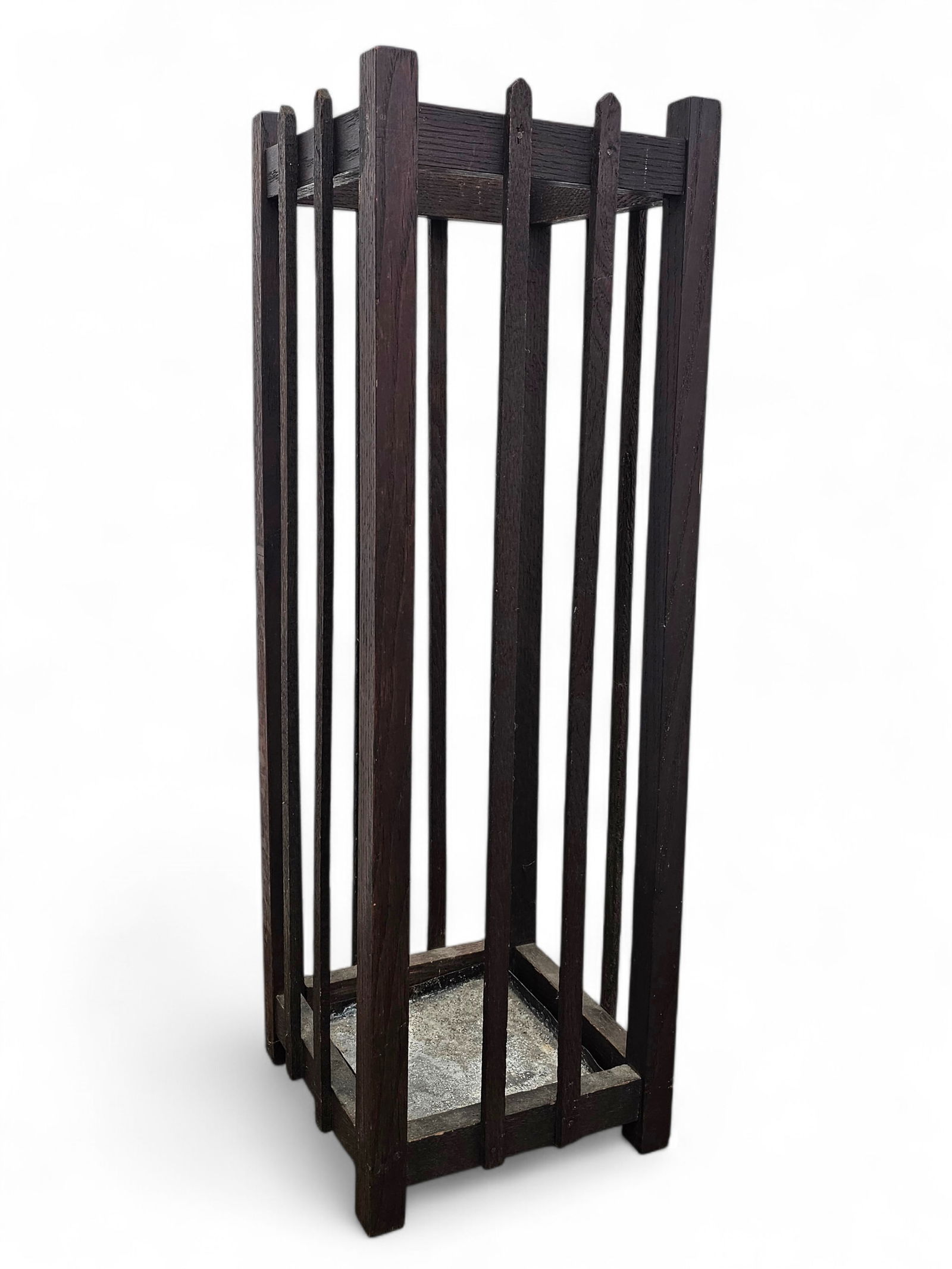 Arts & Crafts Period Mission Oak Umbrella Stand (1 of 10)