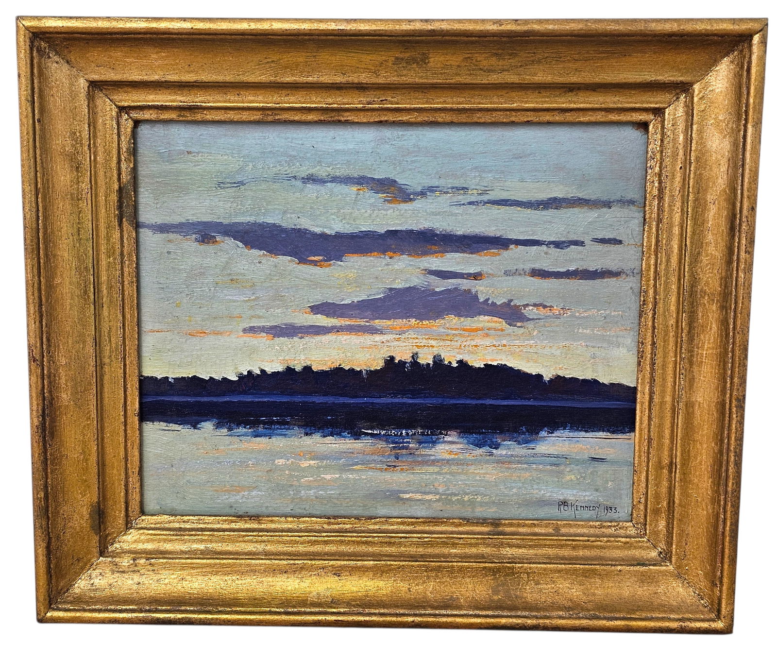 R. B. Kennedy (20th Century) - Oil on Board Lake Scene - Dated 1933 (1 of 9)