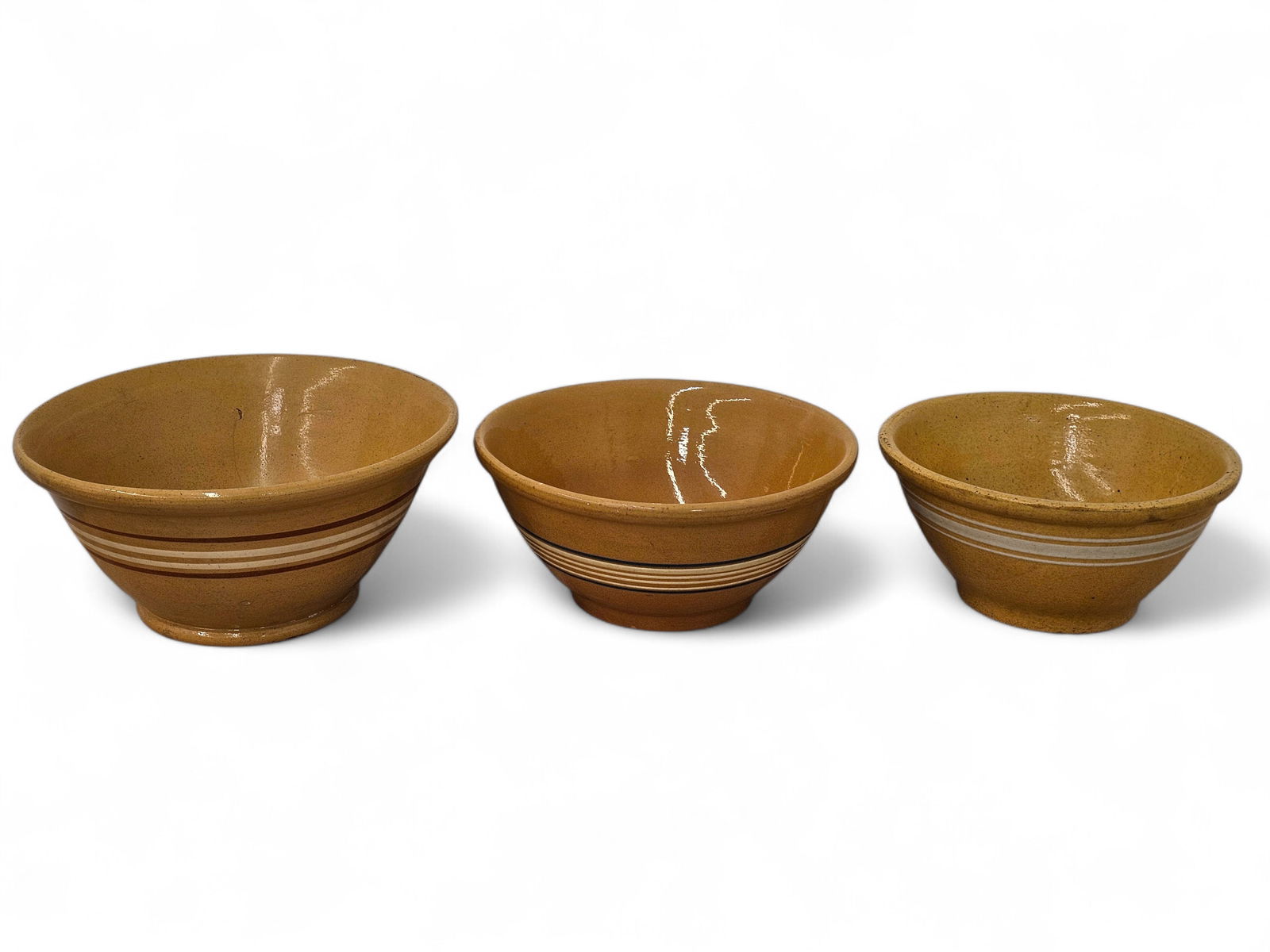 (3pc) Yellowware Mixing Bowls (1 of 17)