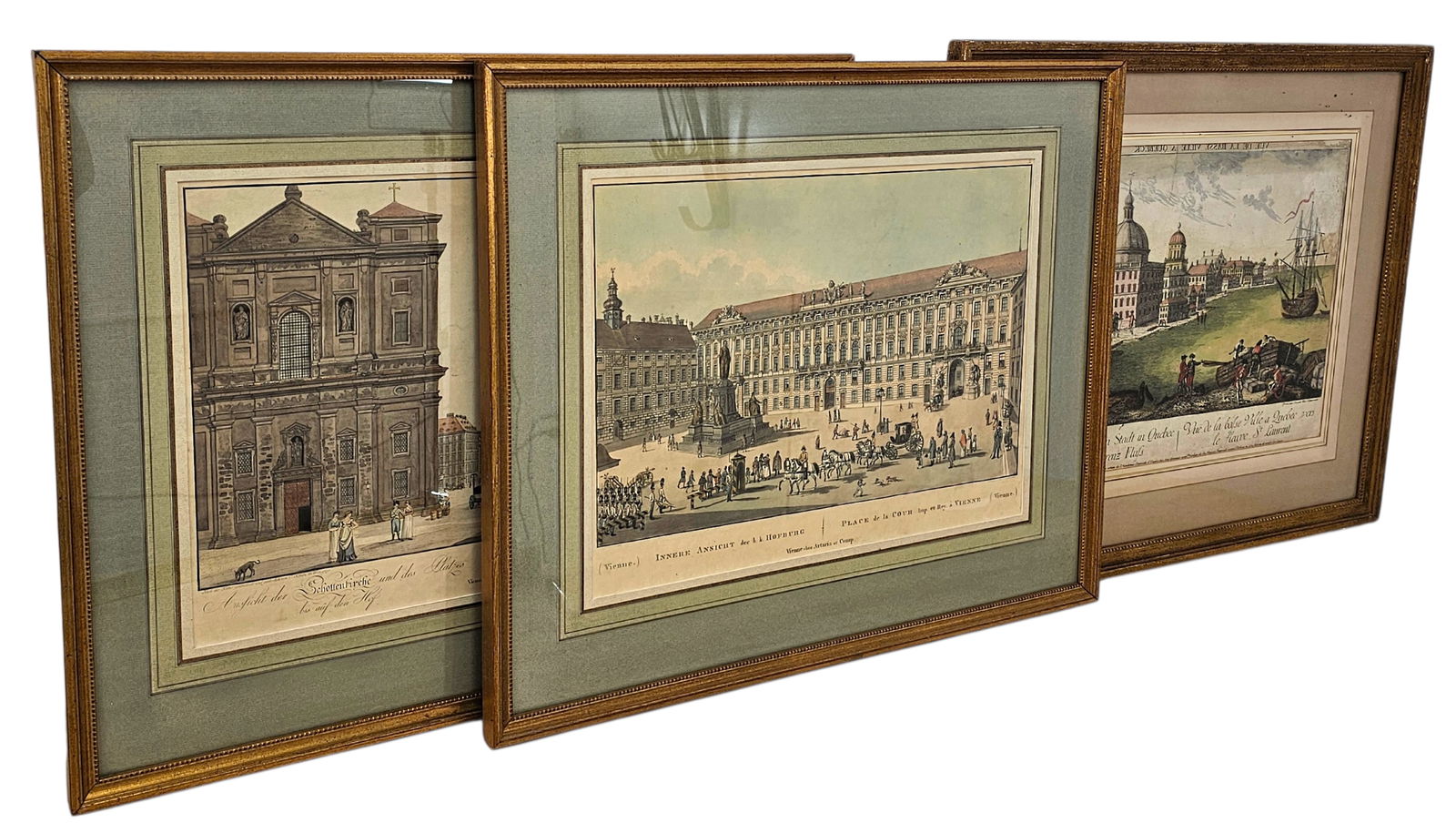 Grouping of 3 Antique City View Engravings (1 of 20)