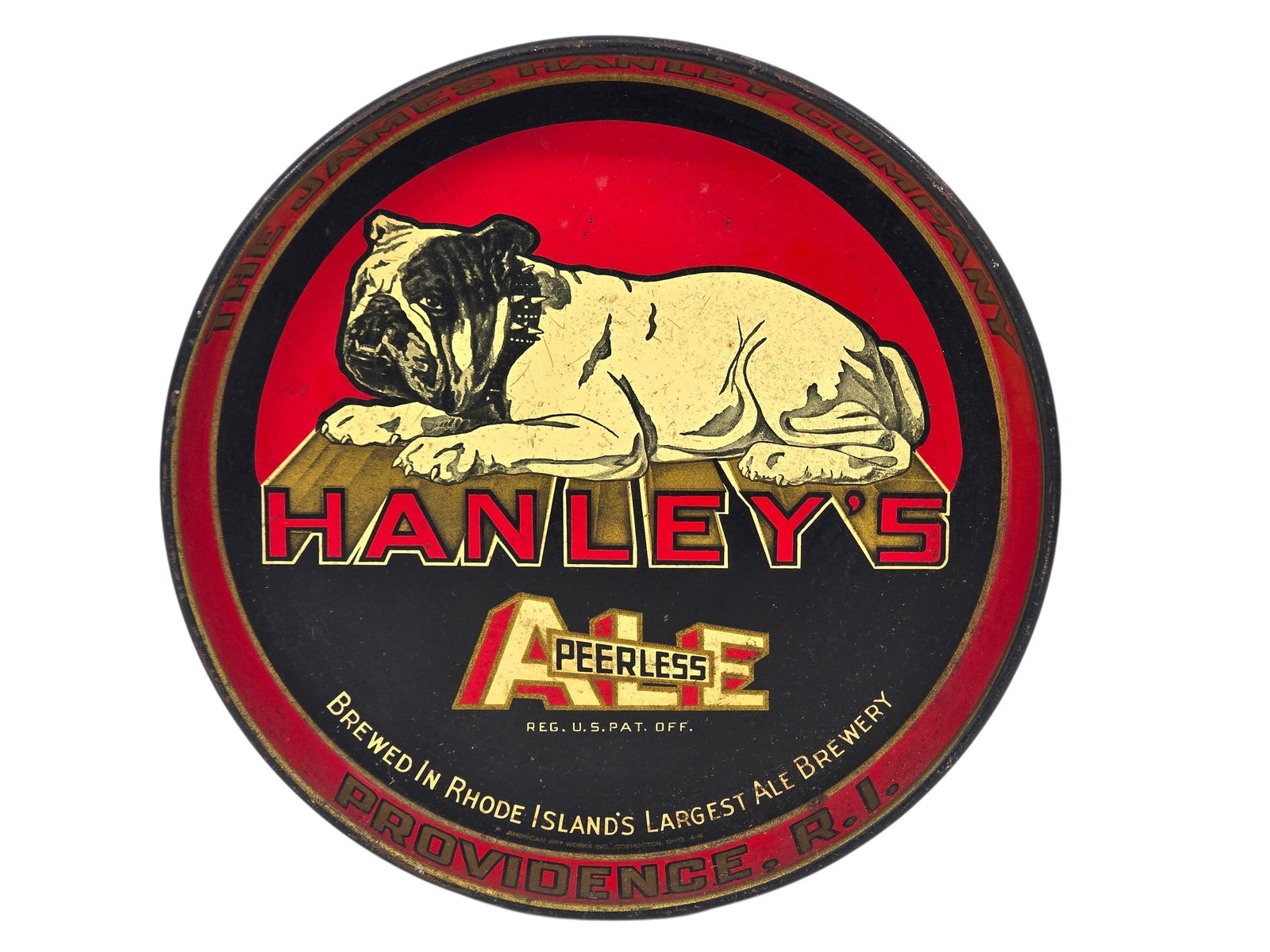 1940s Hanley's Peerless Ale Advertising Tray (1 of 9)