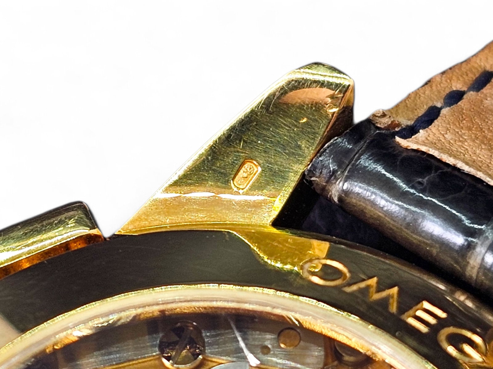 18K Gold Omega Louis Brandt Chronograph Watch - 10