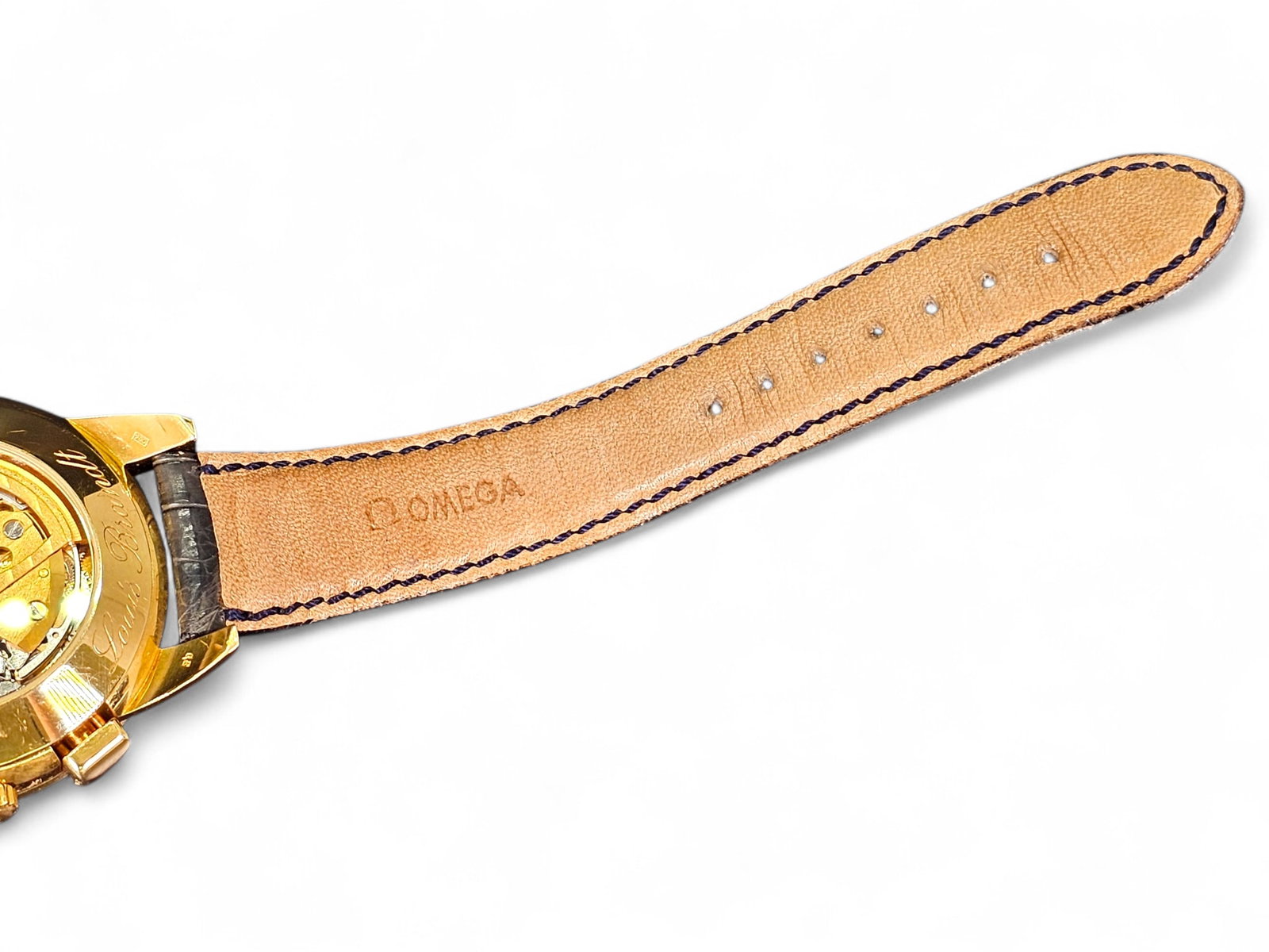 18K Gold Omega Louis Brandt Chronograph Watch - 13