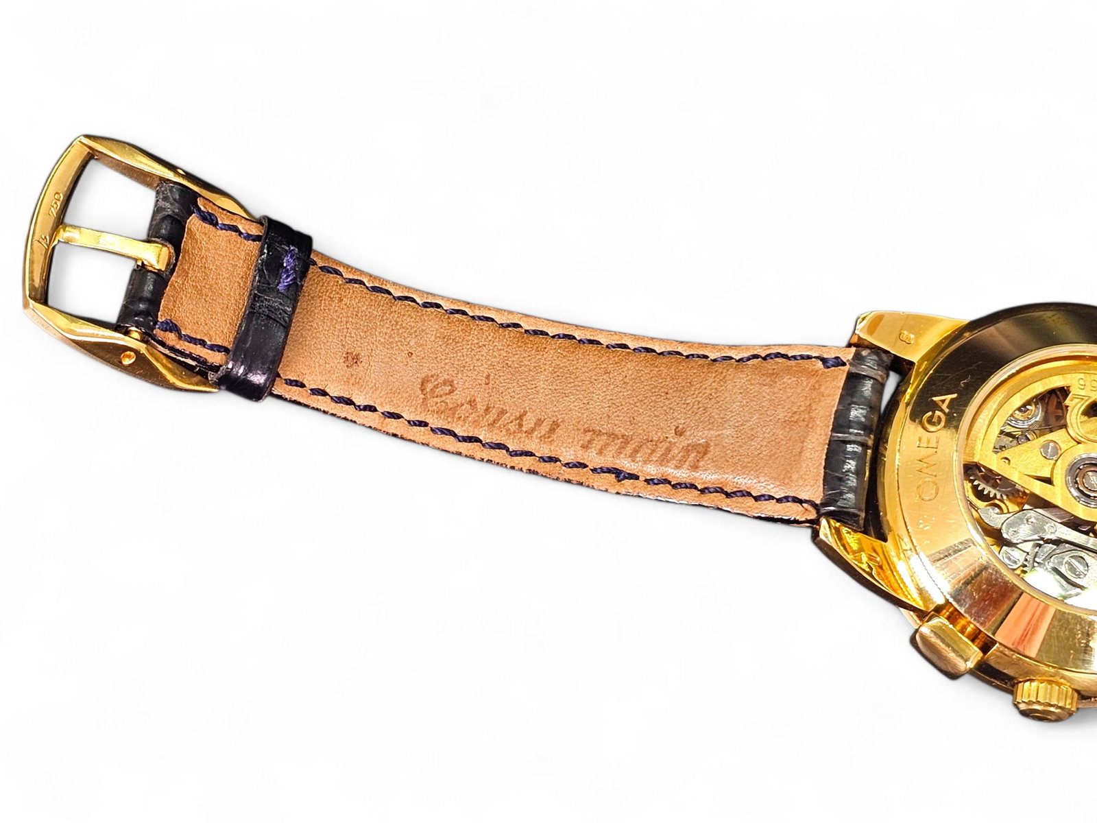 18K Gold Omega Louis Brandt Chronograph Watch - 14