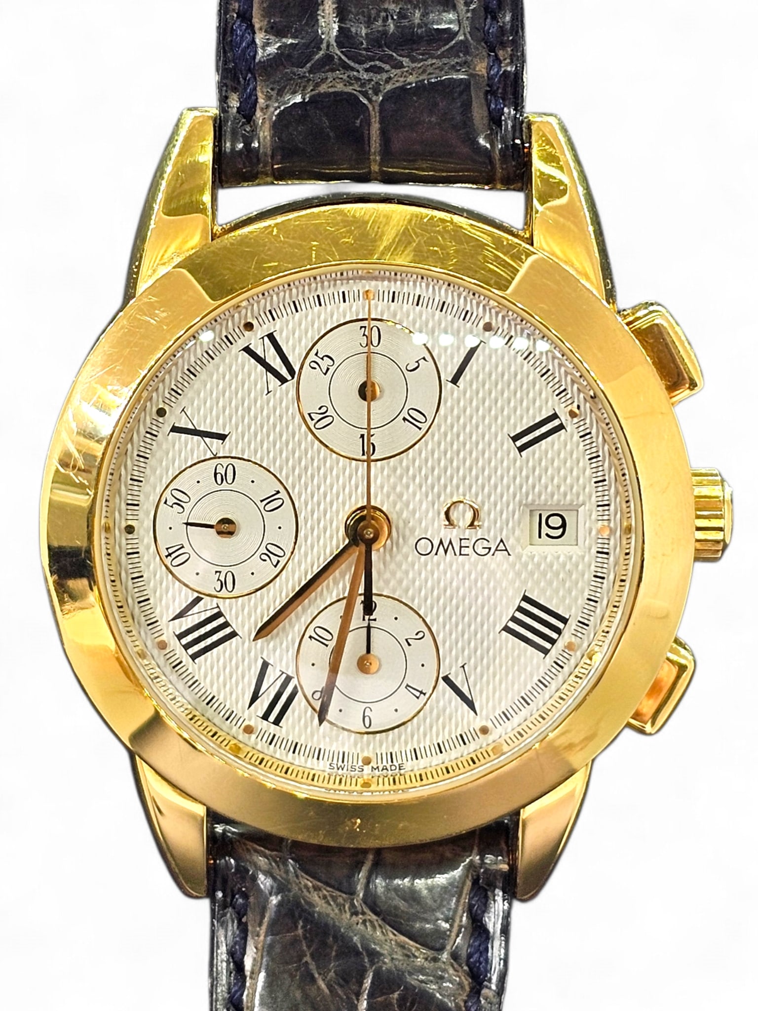 18K Gold Omega Louis Brandt Chronograph Watch - 20