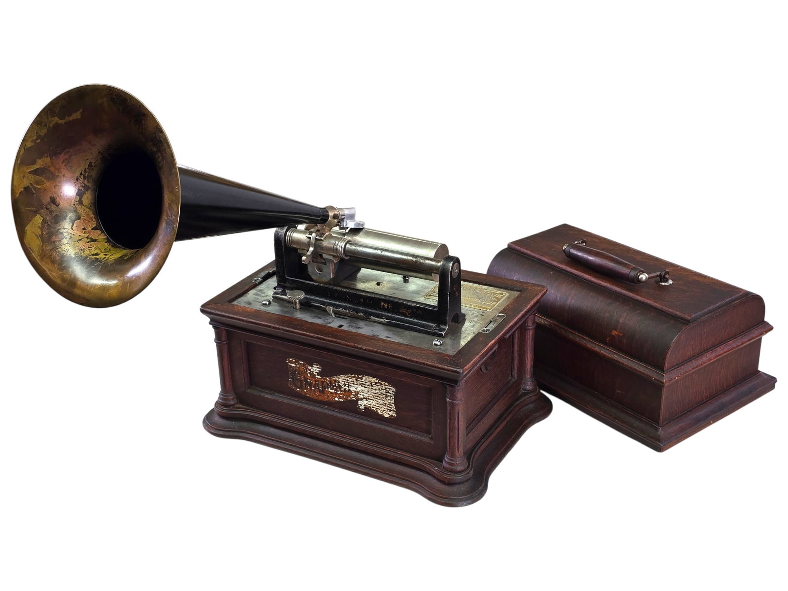 Columbia Model BE Cylinder Phonograph - As Found: Antique Columbia Graphophone offered as found from an estate in unrestored condition. The machine appears largely complete but is not currently playable and is being sol