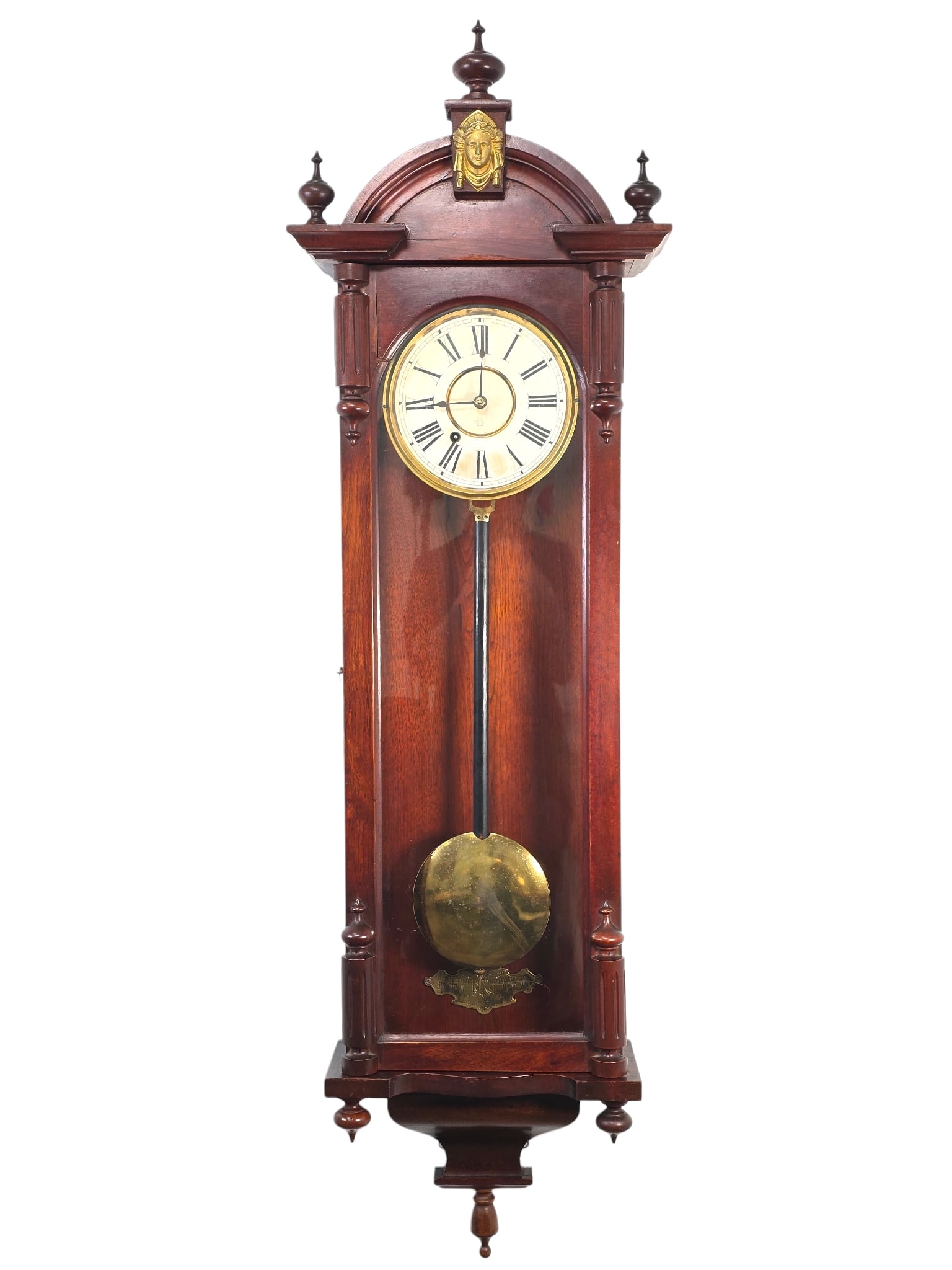 Ansonia Clock Co. "Capitol" Model Regulator Wall Clock - Time Only (1 of 15)