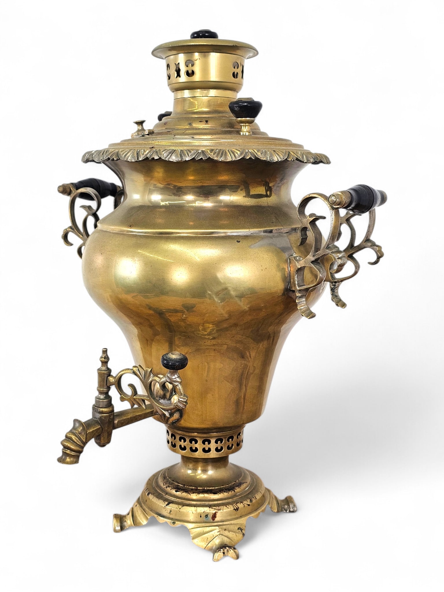 Antique Russian Brass Samovar - 20" T (1 of 11)