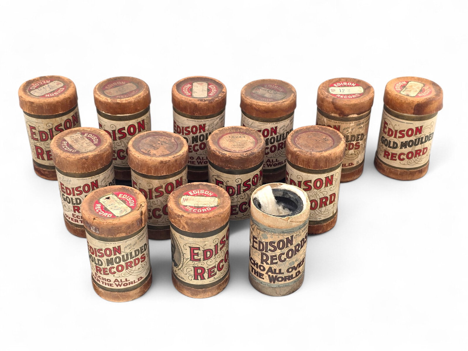 Grouping of Original Edison Cylinder Phonograph Records: Lot includes a grouping of ori