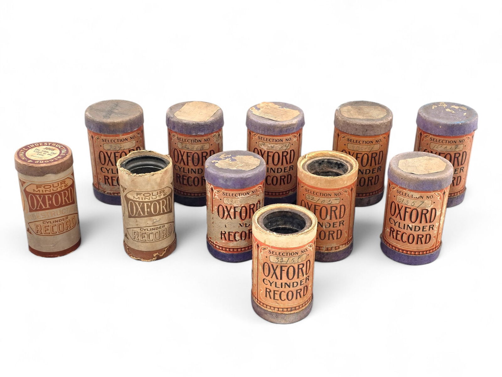 Grouping of Original Oxford Cylinder Phonograph Records: Lot includes a grouping of ori