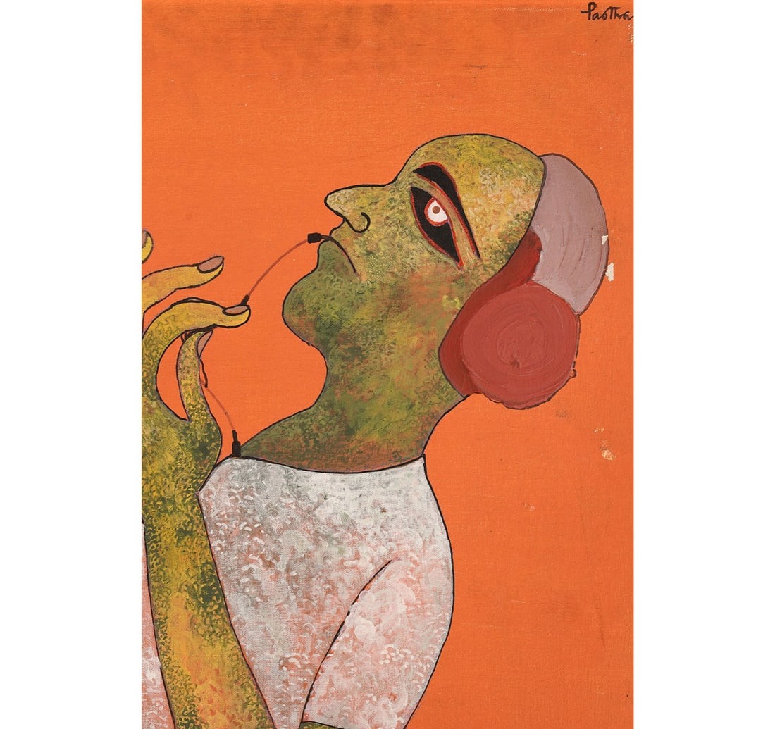 ACRYLIC ON CANVAS PAINTING BY PARTHA PRATIM DEB: Year: 2007 Size: 44.5 x 59.7 cm (17.5 x 23.5 inches) Frame Size: 48.5 x 63.7 cm (19 x 25 inches) Signed and Dated by the Artist Signed 'Partha 07' (upper right); inscribed 'Partha Pratim Deb' (on the 