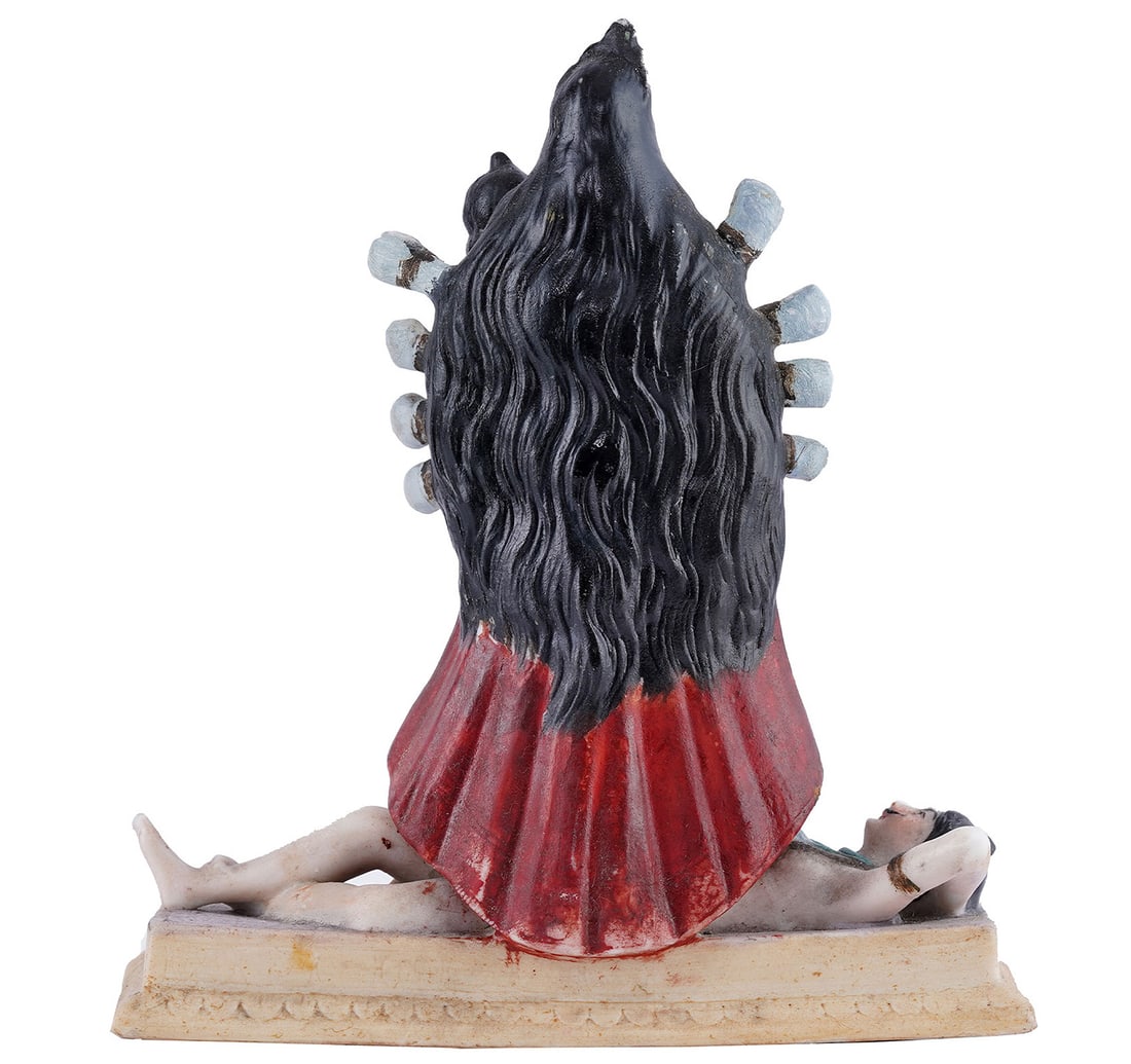 HAND PAINTED PORCELAIN SCULPTURE: KRISHNAKALI - 2