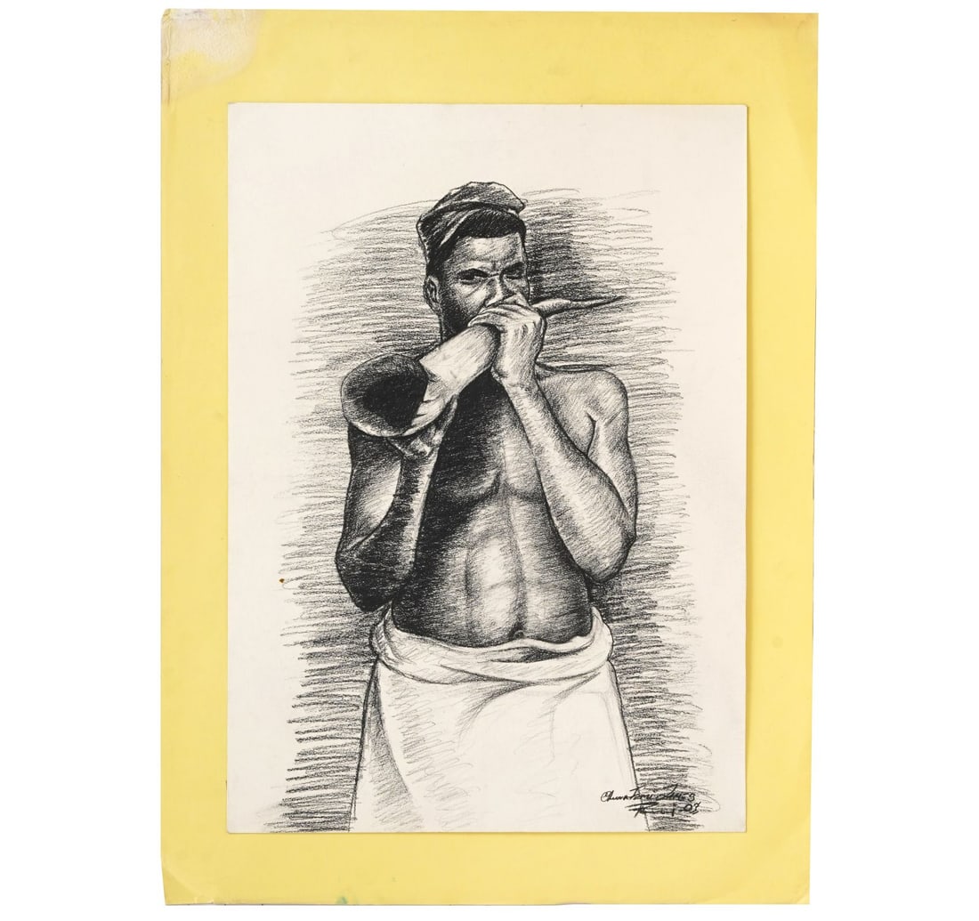 CHARCOAL ON PAPER BY MICHAEL, OLUWAFEMI JAMES - 3