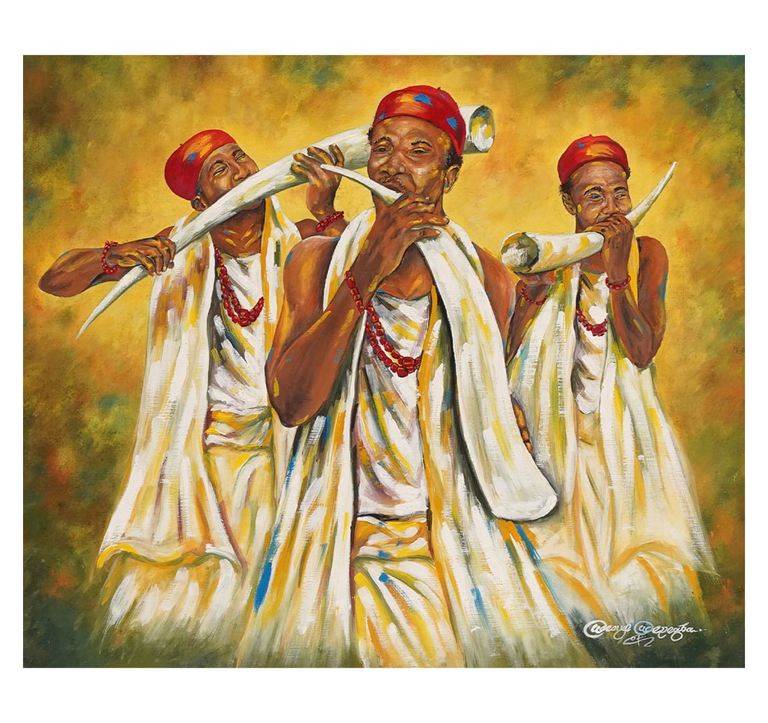 UNTITLED PASTEL & POSTER COLOUR ON PAPER: AFRICAN CONTEMPORARY ART Year: 2007 Size: 41.8 x 52 cm (16.4 x 20.4 Inches) Mount/Sheet Size: 52 x 63.5 cm (20.4 x 25 Inches) Signed Indistinctly and dated (lower right) This vibrant painting by an