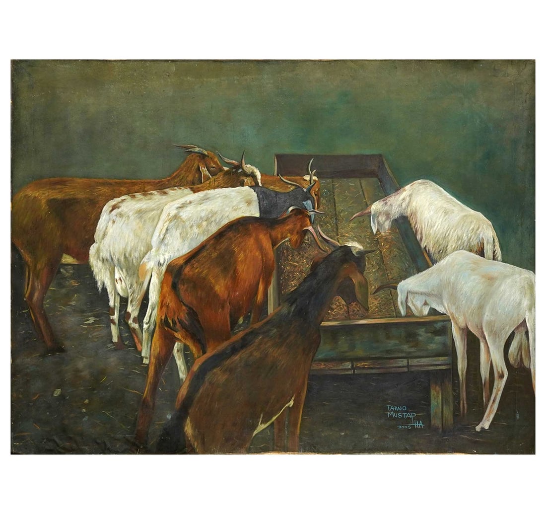 UNTITLED ACRYLIC ON CANVAS BY TAIWO MUSTAPHA - 4