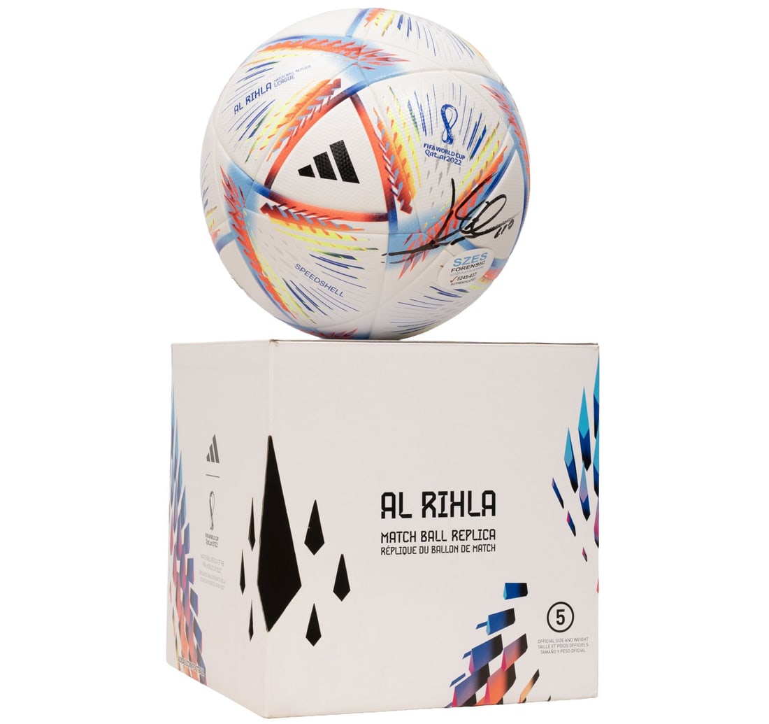 LIONEL MESSI'S AUTOGRAPHED AL RIHLA 2022 WORLD CUP OFFICIEAL FOOTBALL - 3