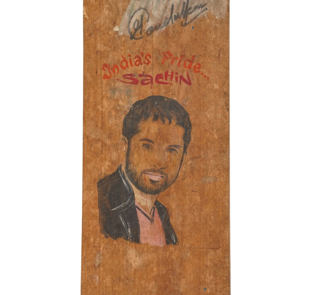 SACHIN TENDULKAR'S AUTOGRAPHED HAND-PAINTED COMMEMORATIVE BAT - 7