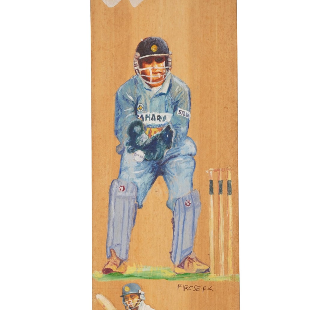 RAHUL DRAVID'S AUTOGRAPHED HAND-PAINTED COMMEMORATIVE BAT - 6