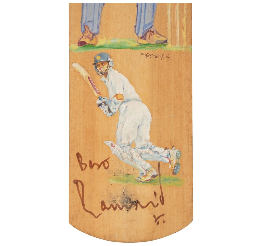 RAHUL DRAVID'S AUTOGRAPHED HAND-PAINTED COMMEMORATIVE BAT - 7