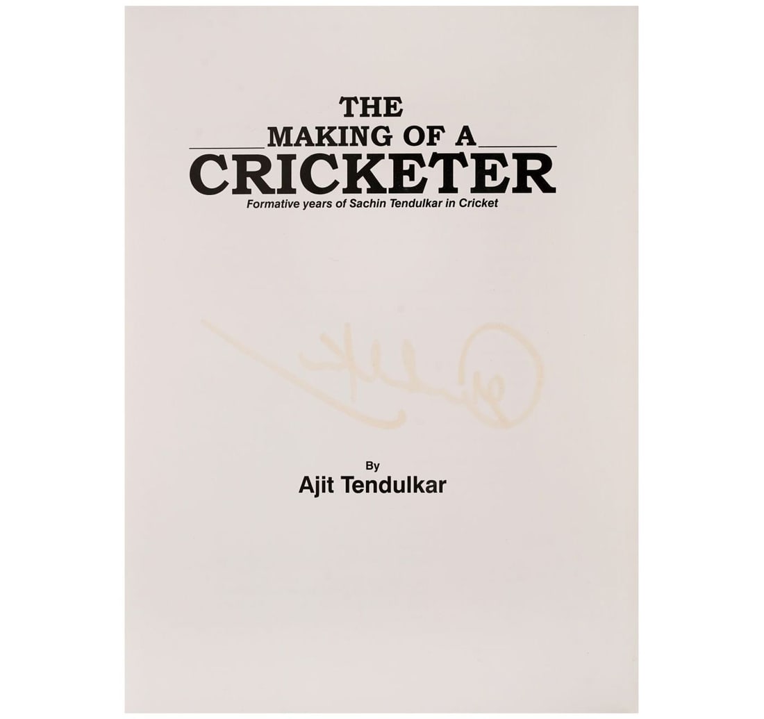 THE MAKING OF A CRICKETER SIGNED BY SACHIN TENDULKAR - 4