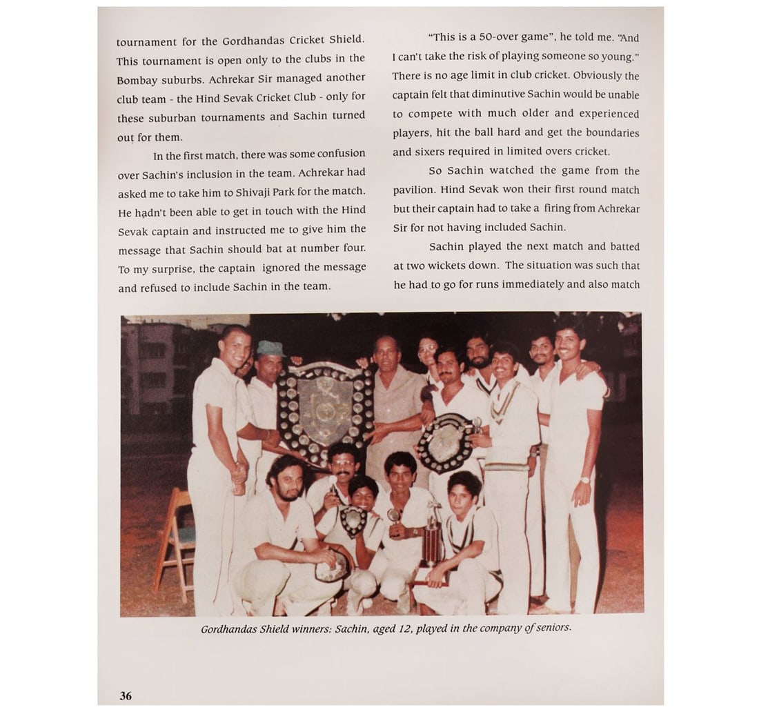 THE MAKING OF A CRICKETER SIGNED BY SACHIN TENDULKAR - 5