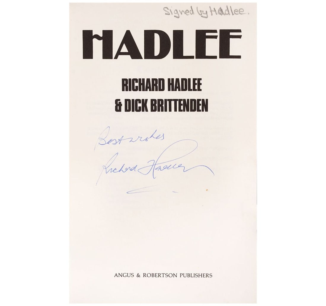 A SET OF TWO BOOKS TITLED (I) RICHARD HADLEE (II) STRAIGHT FROM THE HEART OF KAPIL DEV SIGNED - 4