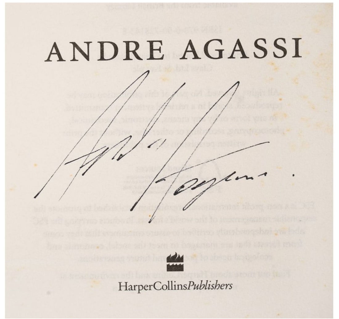 SIX SIGNED BOOKS OF WORLD FAMOUS TENIS PLAYERS AND A SIGNED PHOTOGRAPH OF PETE SAMPRAS - 16