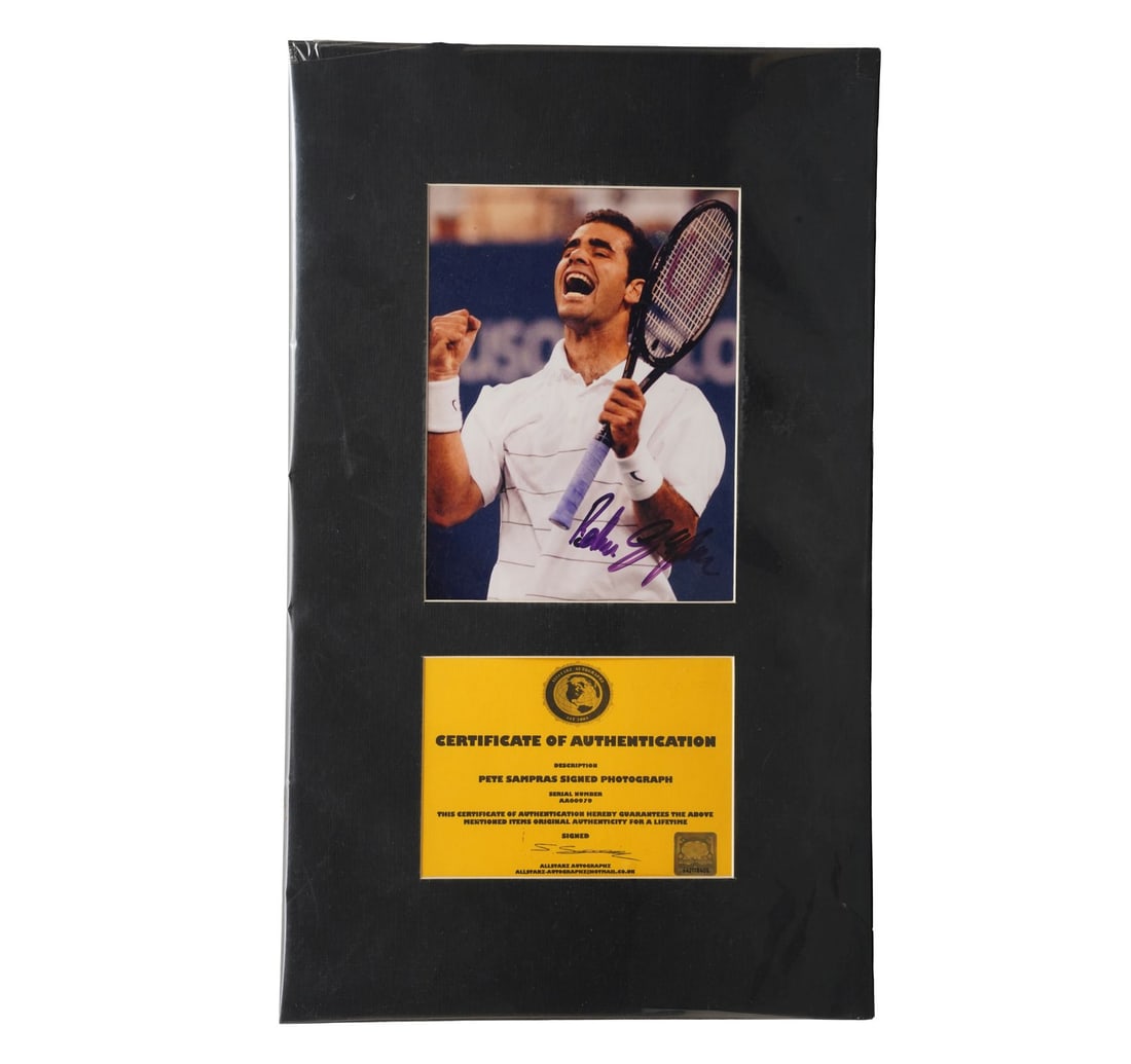 SIX SIGNED BOOKS OF WORLD FAMOUS TENIS PLAYERS AND A SIGNED PHOTOGRAPH OF PETE SAMPRAS - 17