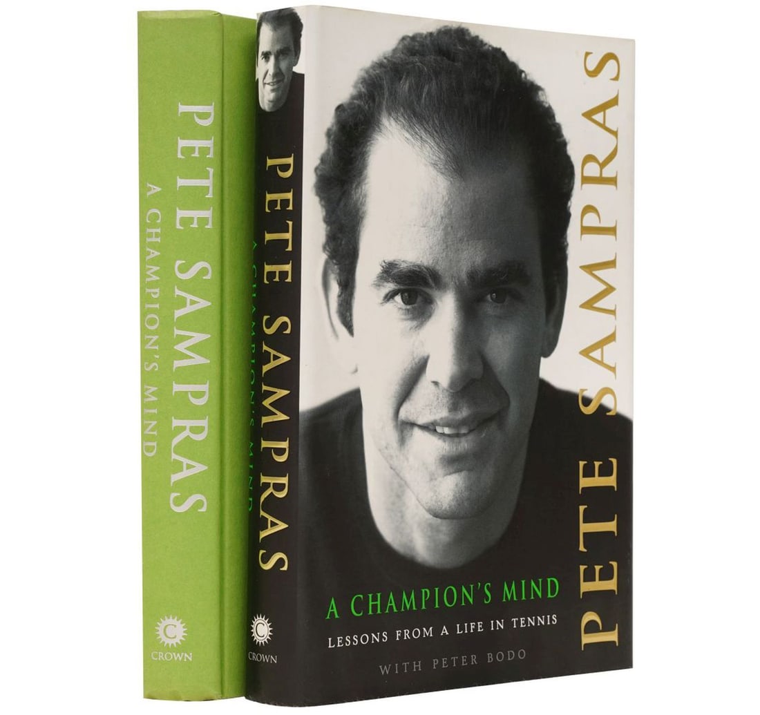 SIX SIGNED BOOKS OF WORLD FAMOUS TENIS PLAYERS AND A SIGNED PHOTOGRAPH OF PETE SAMPRAS - 3