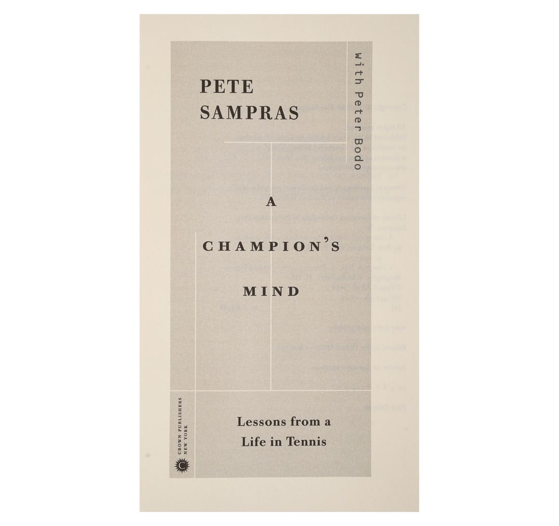 SIX SIGNED BOOKS OF WORLD FAMOUS TENIS PLAYERS AND A SIGNED PHOTOGRAPH OF PETE SAMPRAS - 5