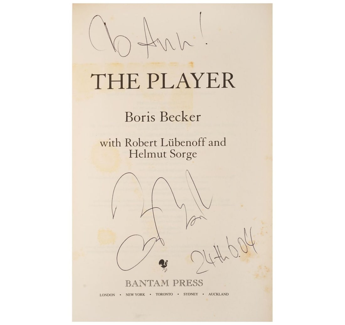 SIX SIGNED BOOKS OF WORLD FAMOUS TENIS PLAYERS AND A SIGNED PHOTOGRAPH OF PETE SAMPRAS - 7