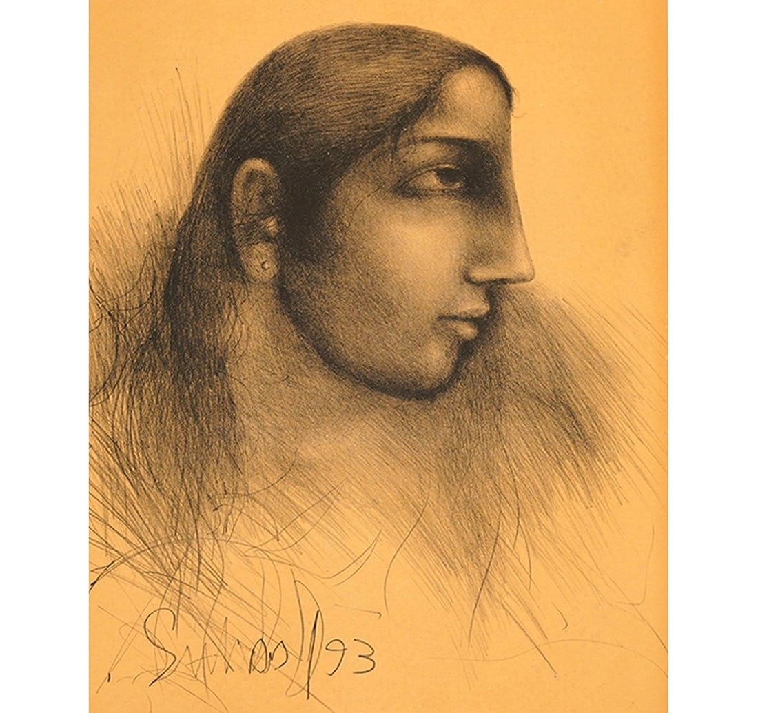 SIGNED LITHOGRAPH, 14TH FROM A LIMITED ARTIST'S PROOF OF 25 BY ROY, SUHAS: Size: 38.5 x 59.4 cm (15 x 23.3 Inches) Sheet Size: 50 x 63.4 cm (19.6 x 24.9 Inches) Mount Size: 58.7 x 79.5 cm (23 x 31.2 Inches) Signed and dated 'Suhas 1993' (lower left) and inscribed 'AP 14/25'