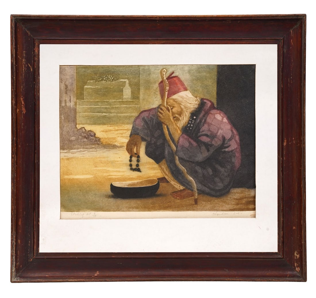 SIGNED ETCHING, 8TH FROM A LIMITED ARTIST'S PROOF OF 10 BY CHANDAN DAS - 2