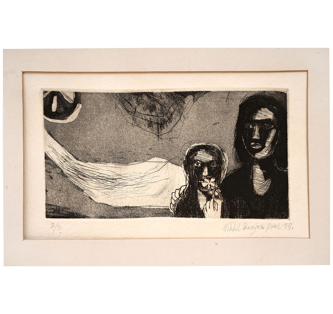 SIGNED ETCHING, 2ND FROM A LIMITED EDITION OF 3 BY PAUL, NIKHIL RANJAN - 4