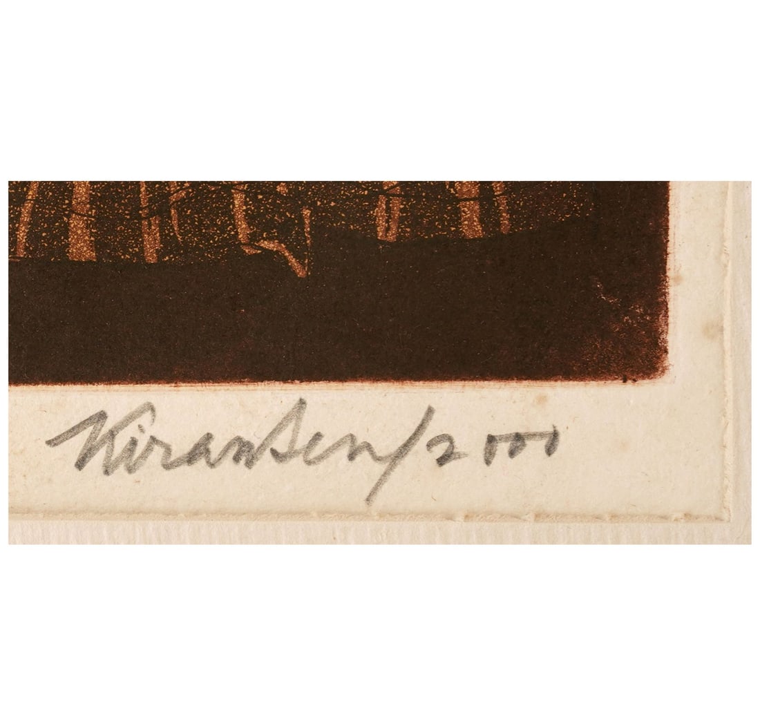 SIGNED ETCHING, 1ST FROM 12 ARTIST'S PROOF BY SEN, KIRAN - 2