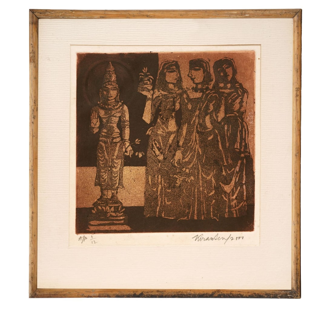 SIGNED ETCHING, 1ST FROM 12 ARTIST'S PROOF BY SEN, KIRAN - 3