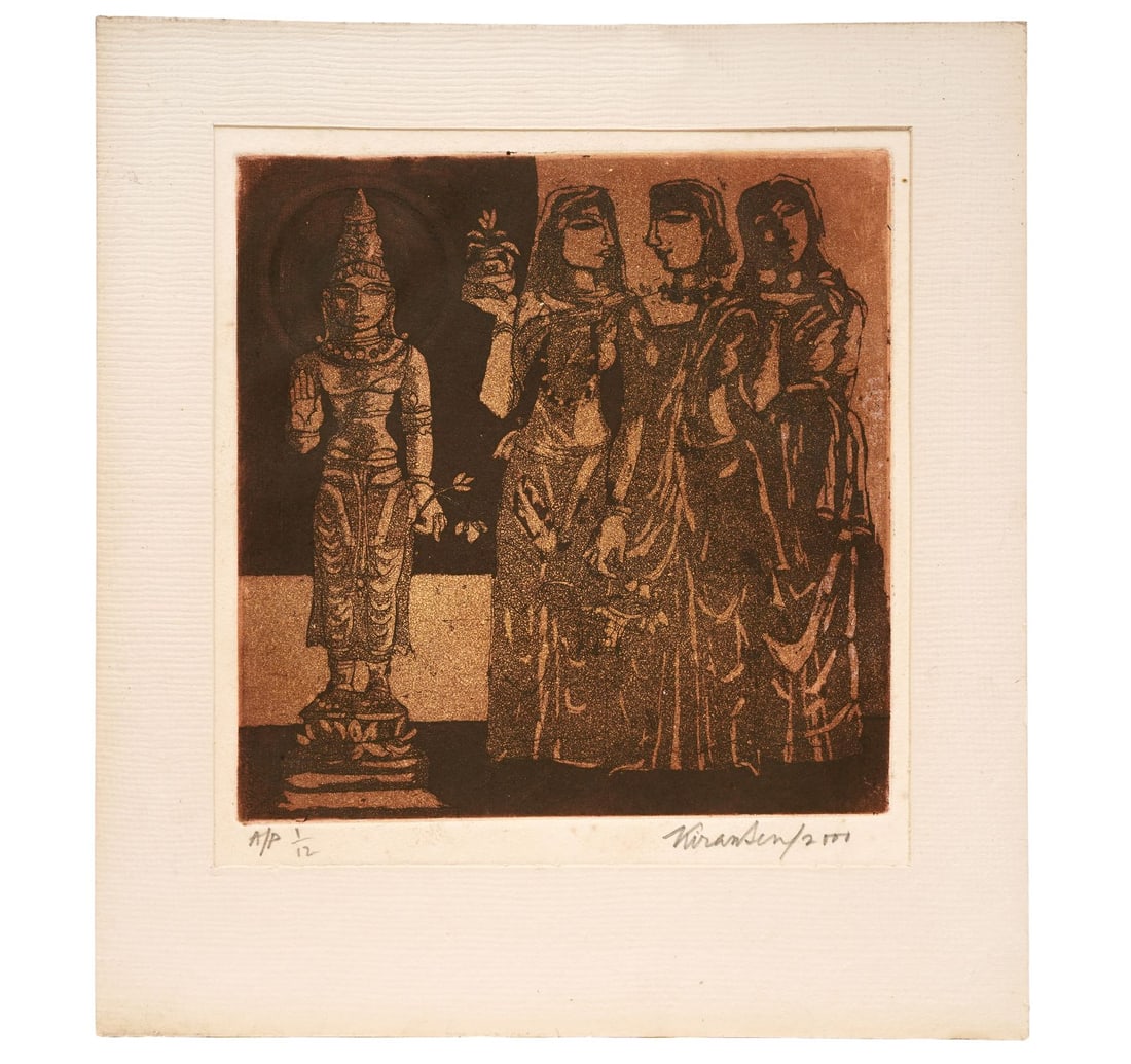 SIGNED ETCHING, 1ST FROM 12 ARTIST'S PROOF BY SEN, KIRAN - 4