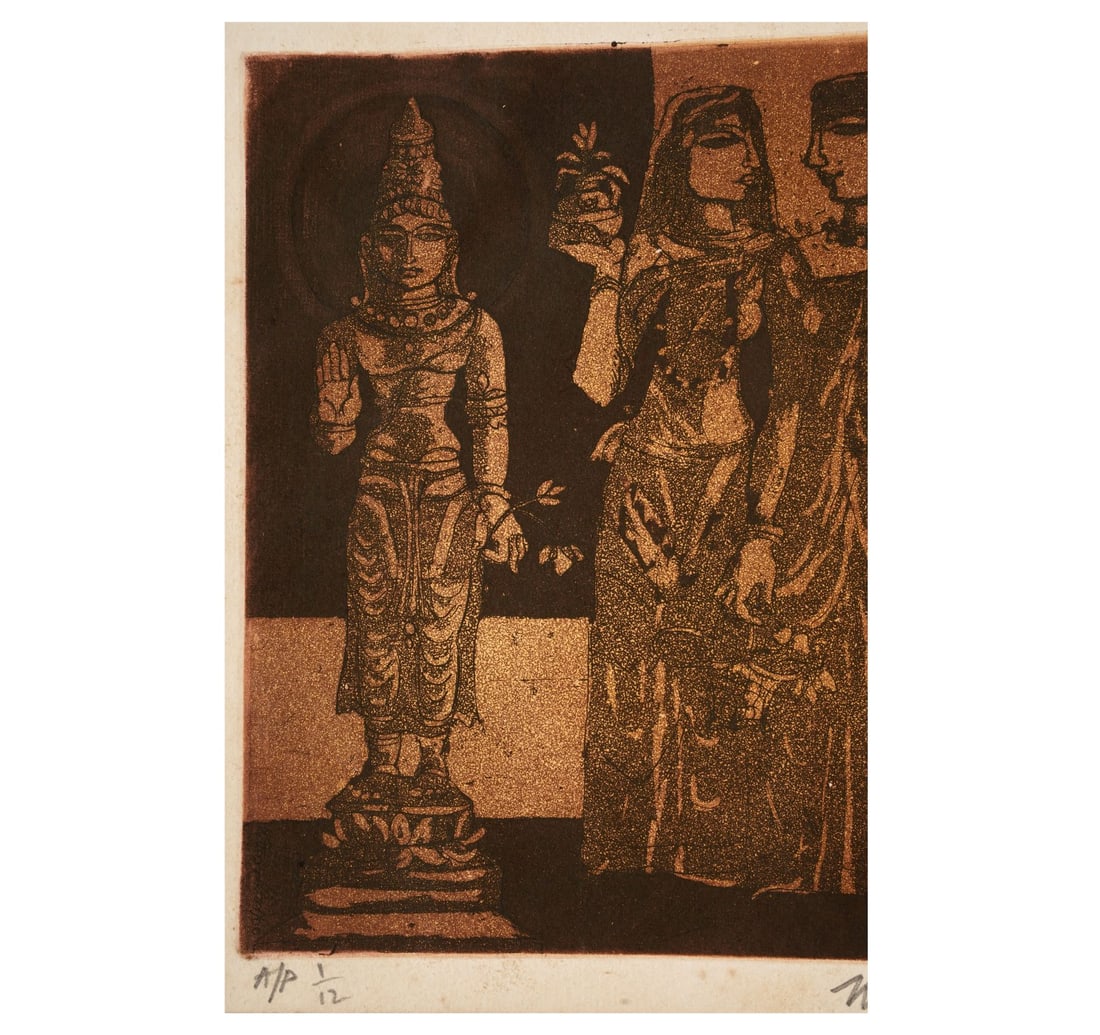 SIGNED ETCHING, 1ST FROM 12 ARTIST'S PROOF BY SEN, KIRAN - 5