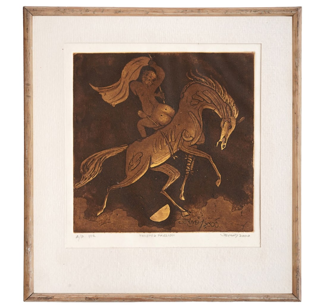 SIGNED ETCHING, 1ST FROM 2 ARTIST'S PROOF BY GHOSH, TAPAN - 3
