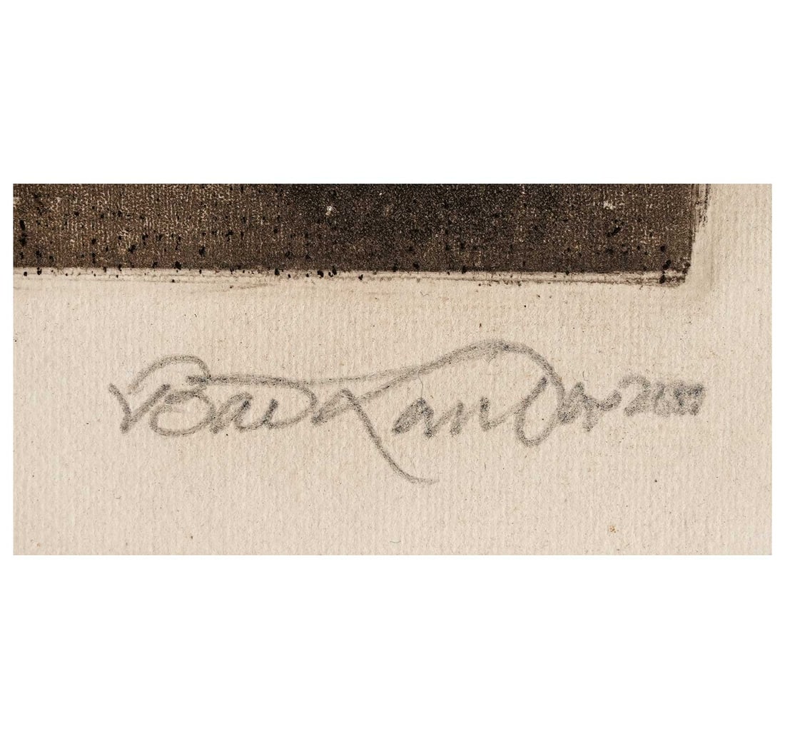 SIGNED RARE ETCHING BY LANDAR, V. BAW - 2