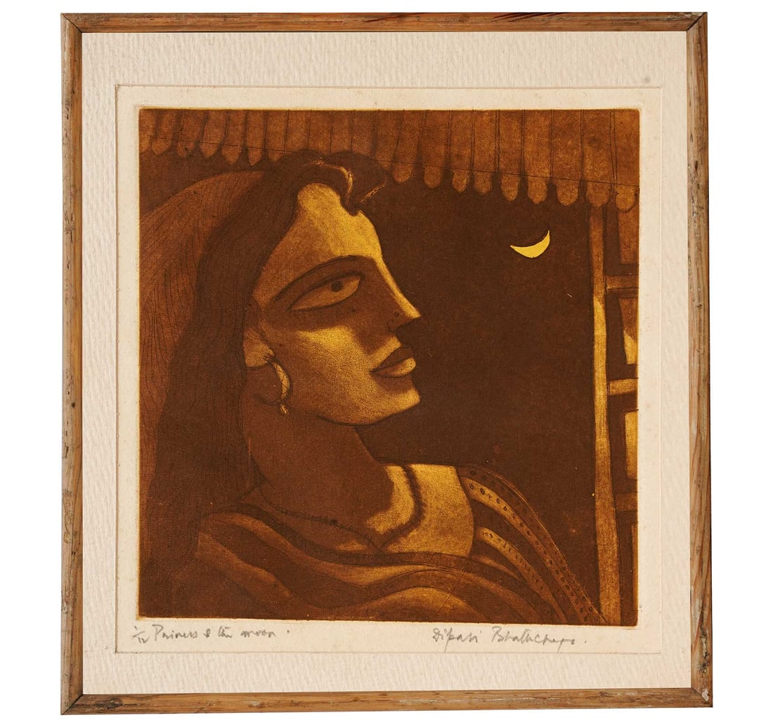 SIGNED ETCHING, 1ST FROM A LIMITED EDITION 0F 12 BY BHATHCHARYA, DIPALI - 3