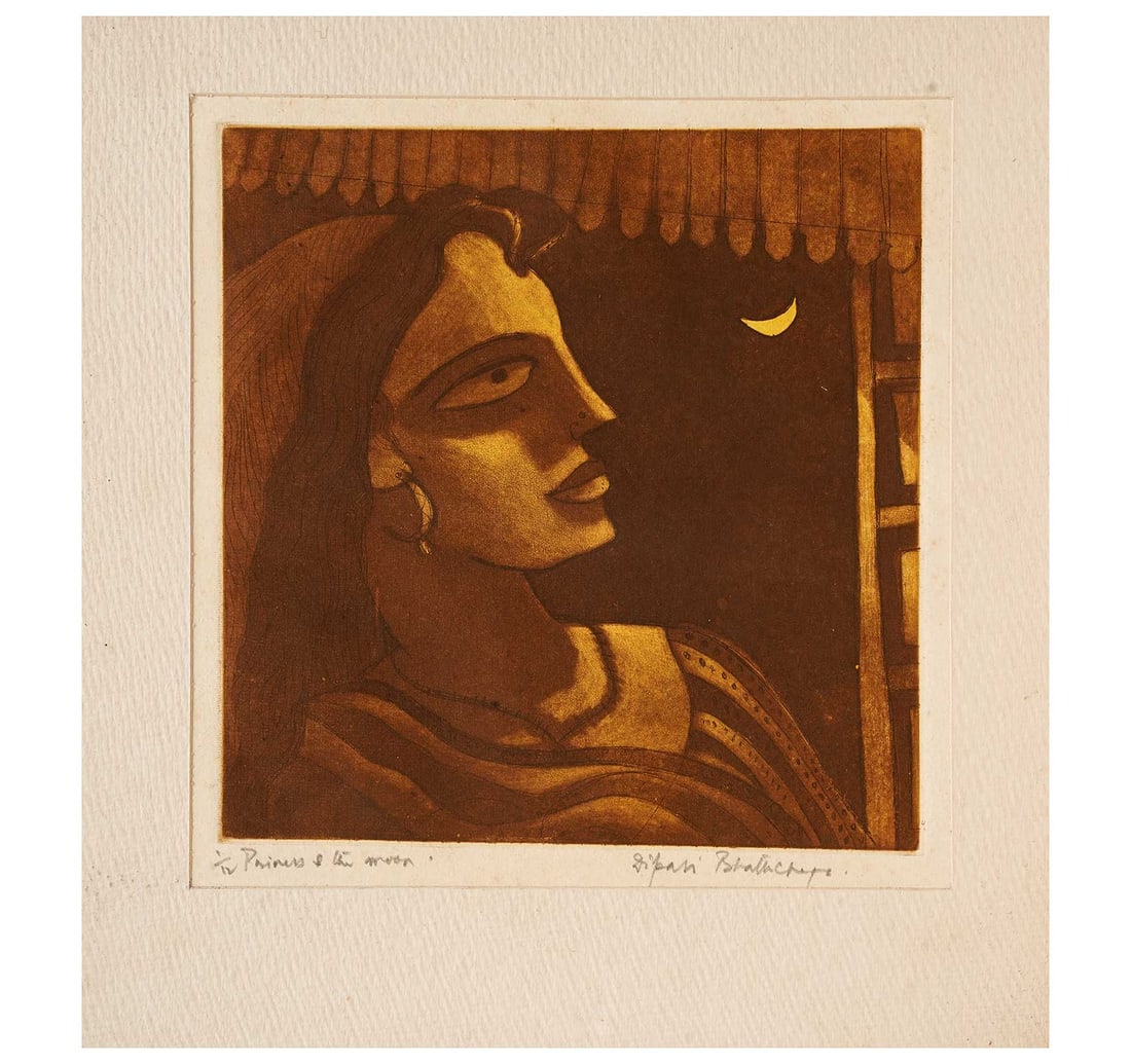 SIGNED ETCHING, 1ST FROM A LIMITED EDITION 0F 12 BY BHATHCHARYA, DIPALI - 4