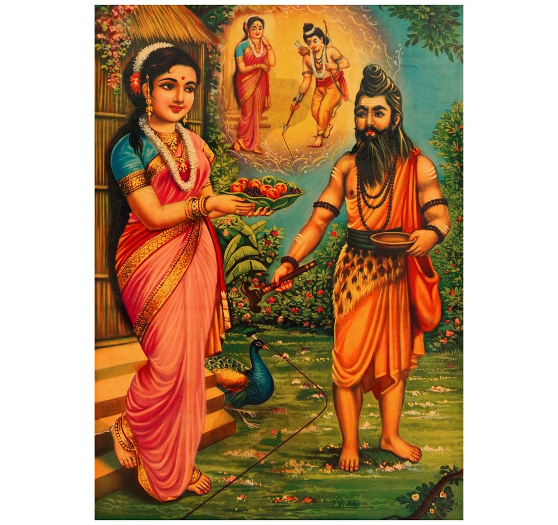 OLEOGRAPH ON PAPER: SITA HARAN: Size: 33 x 46 cm (13 x 18 Inches) Mount/Sheet Size: 35.5 x 50 cm (13.9 x 19.6 Inches) Published by: Shree Ganesh Trading Co, Surat, Gujrat & Patel Fine arts , Tamil Nadu A narrative depiction of the