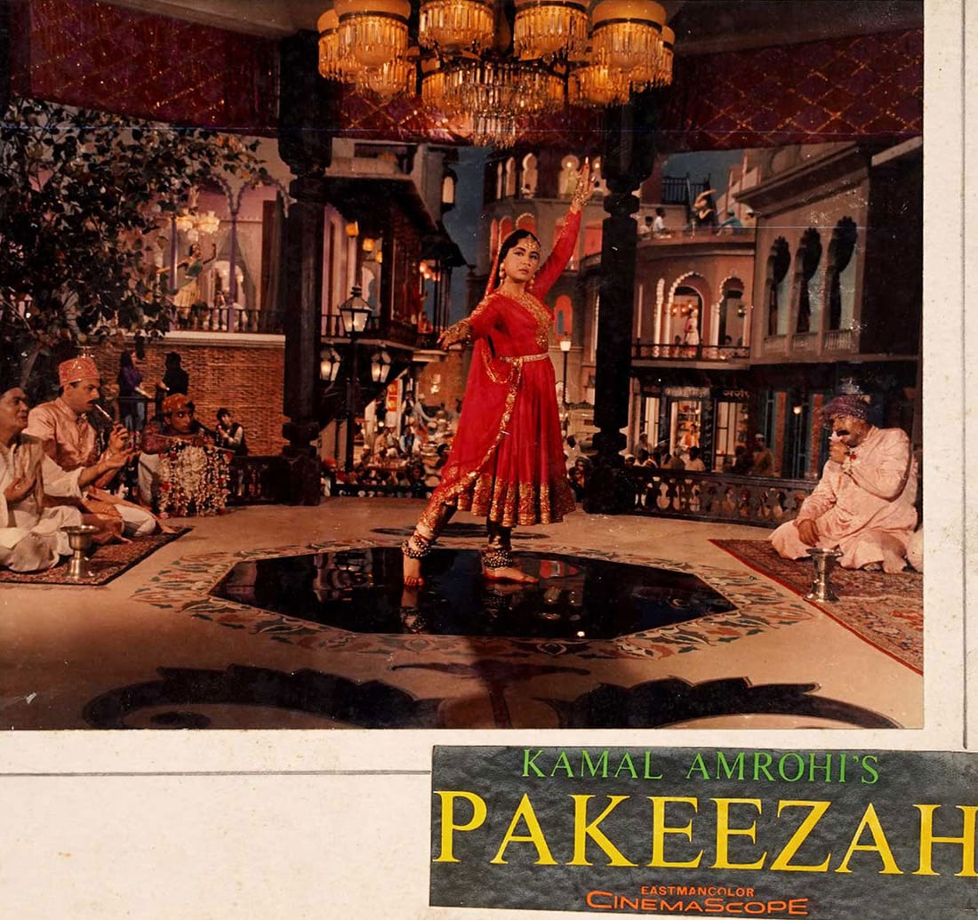 RARE ORIGINAL INDIAN CINEMA LOBBY CARD FLIM PAKEEZAH: A VIBRANT COLOURFUL LOBBY CARD (1 of 3)